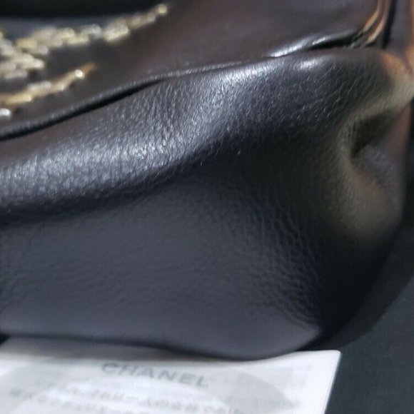 CHANEL Mosaic Logo LambSkin Leather Chain Flap Bag - Picture 8 of 8